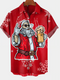 Men's Christmas Funny Graphic Short Sleeve Hawaiian Shirt